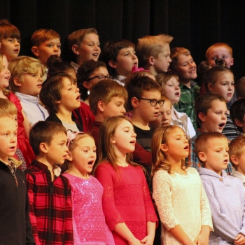 photo of students singing